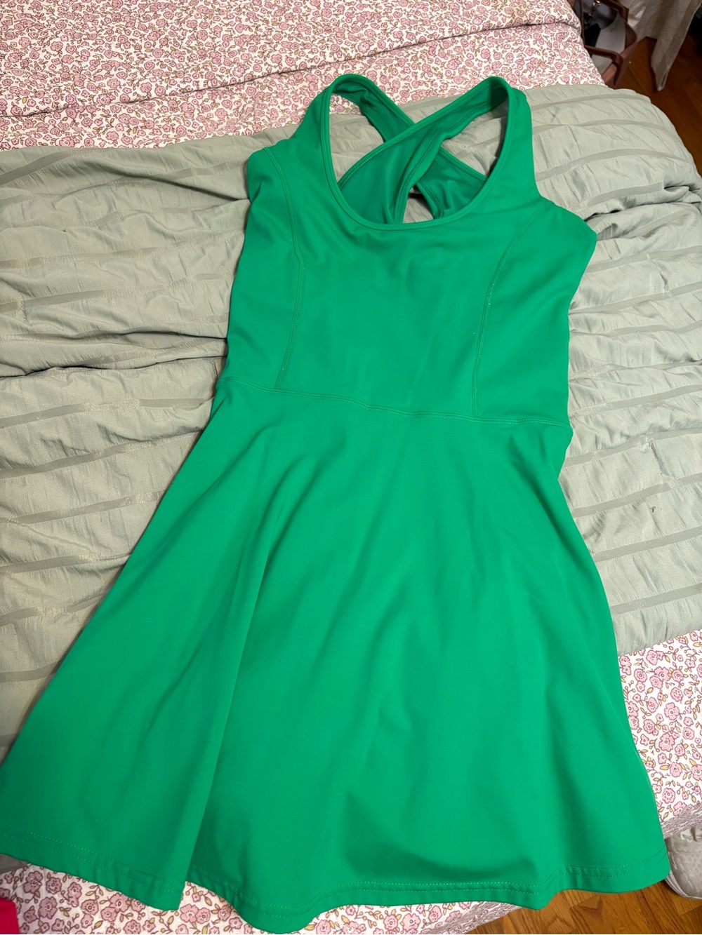 GB from Dillard’s Emerald Green Sleeveless Fit-and-Flare Athletic Dress
